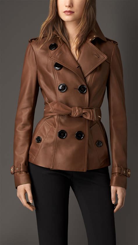 burberry leather coat women|women's Burberry coat.